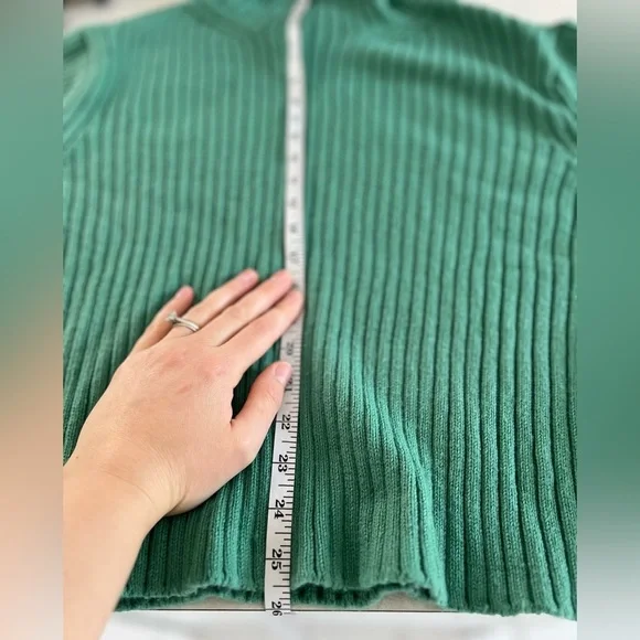 🎖HOST PICK🎖NWOT/ Jason Wu/ Green turtleneck knit sweater/ Size US M - Picture 10 of 11